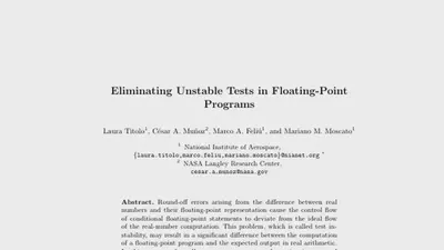 Eliminating Unstable Tests in Floating-Point Programs featured image