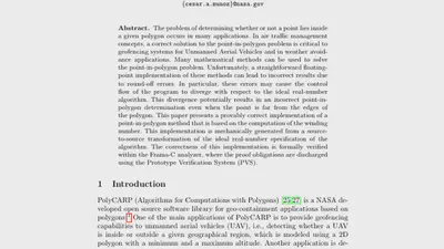 Provably Correct Floating-Point Implementation of a Point-in-Polygon Algorithm featured image