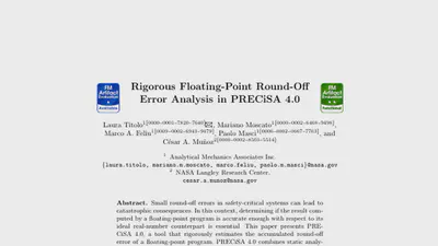 Rigorous Floating-Point Round-Off Error Analysis in PRECiSA 4.0 featured image